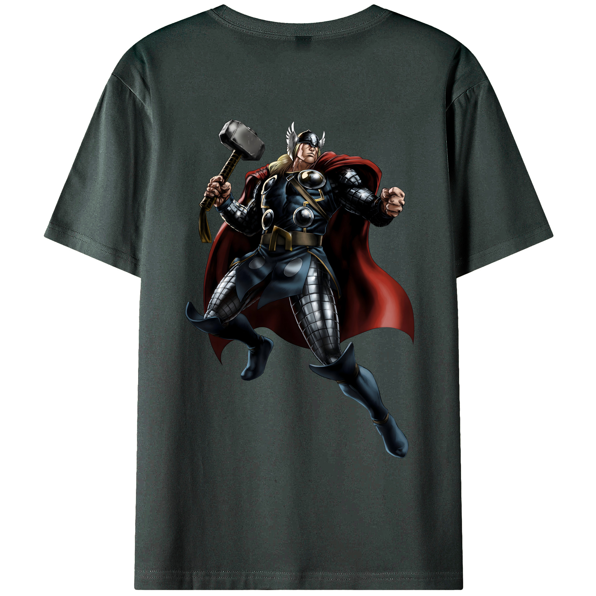 （画像用） アベンジャーズ The Avengers 綿100％ メンズ半袖Tシャツ（バックプリント） 通気性